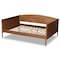 Baxton Studio Veles Mid-Century Modern Ash Walnut Finished Wood Full Size Daybed 183-11174-Zoro - alternate 6